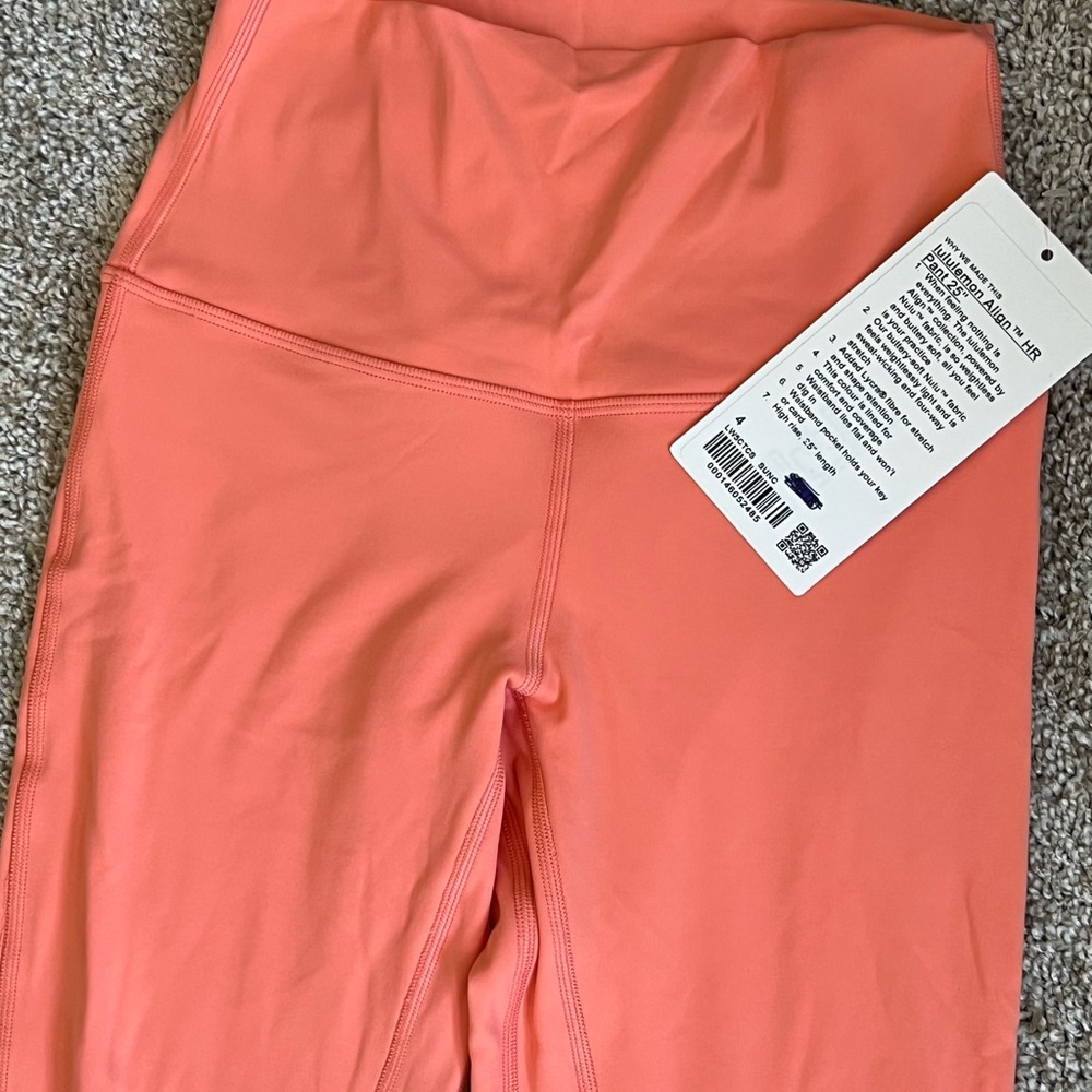 Lululemon Women’s Align HR Pant 25” - Coral High-Waisted Leggings